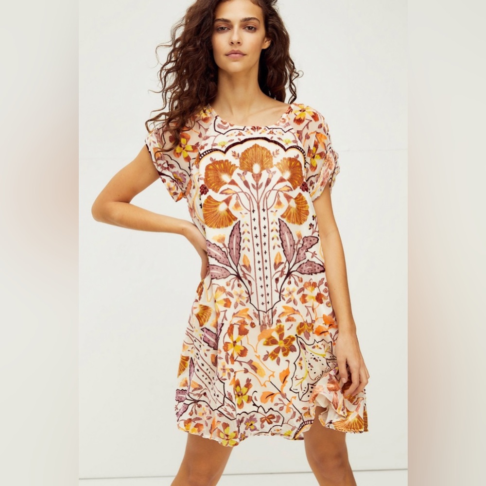 Free People Strawberry Fields Velvet Mini Dress 🍓